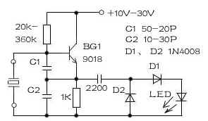 晶振測(cè)試電路